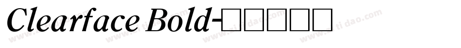 Clearface Bold字体转换